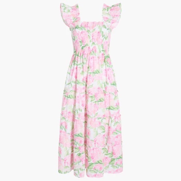 RARE NWT Hill House Pink Hydrangea Ellie Dress (XXS) 🩷💚🤍 - Picture 3 of 6